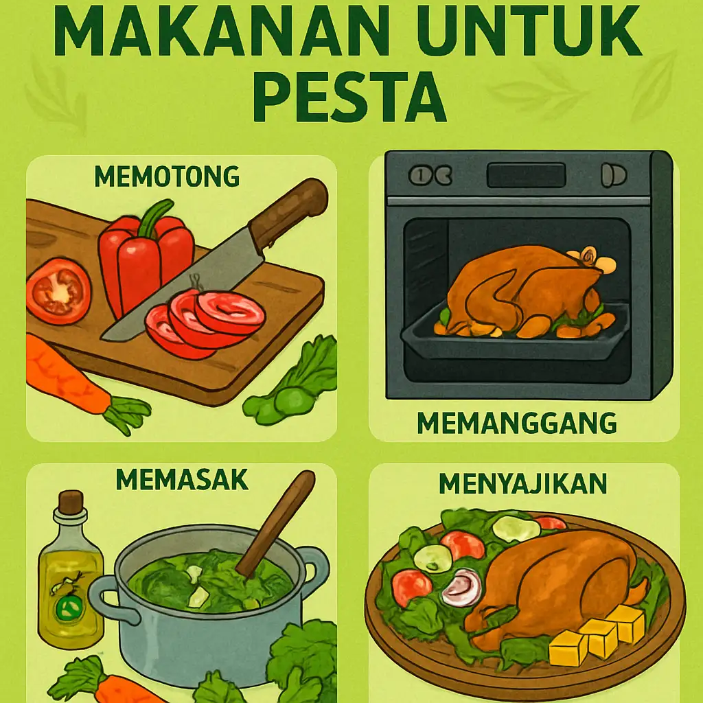 Cara Memasak Makanan untuk Pesta